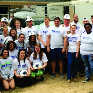 Forty Students Build Homes with Habitat Walton County Over Spring Break