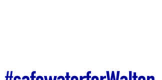 Safe Water For Walton Blue Font Logo