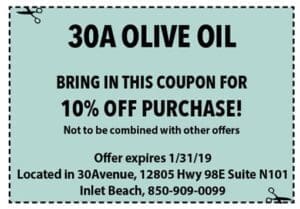 30a Olive January 2019 Coupons