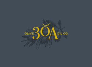 30a Olive Oil Co Identity Gray Gold