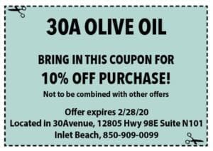 30a Olive Oil Coupons Sowal February 2020