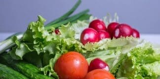 Salad Fresh Vegetables Tomatoes Green Food Healthy Vegetarian Diet
