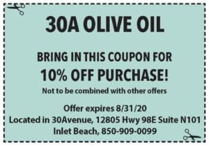 Sowal August 2020 Coupons 30a Olive Oil