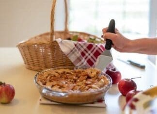 Serving Homemade Apple Pie