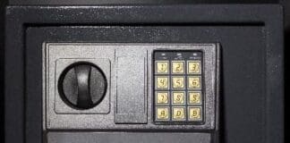 Safe,box,in,hotel,with,digital,lock
