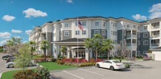 Entrance View Rendering Watersound Fountains