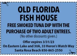 Sowal Life 2023 March Coupons Old Florida Fish House