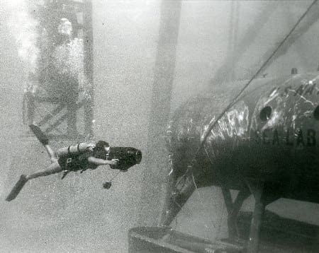 Sealab I Being Lowered 1964