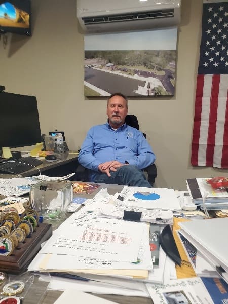 Boots At Desk