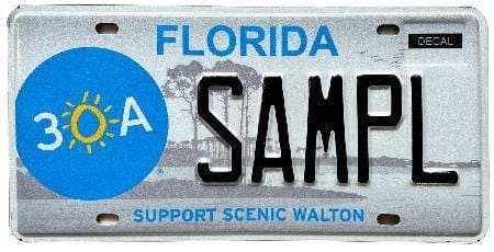 30a Tag Plate Photo