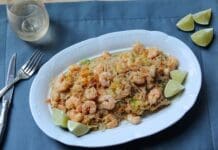 Filipino Pansit With Shrimp Lime