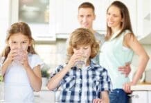 Family Drinking Water