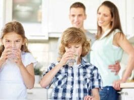 Family Drinking Water