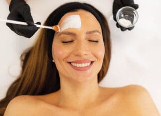 Relaxation And Rejuvenation During A Skincare Treatment At A Serene Wellness Center On A Sunny Afternoon