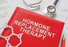 Book About Hormone Replacement Therapy And Molecule Models.