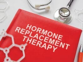 Book About Hormone Replacement Therapy And Molecule Models.