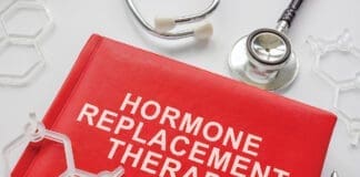 Book About Hormone Replacement Therapy And Molecule Models.