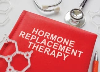 Book About Hormone Replacement Therapy And Molecule Models.