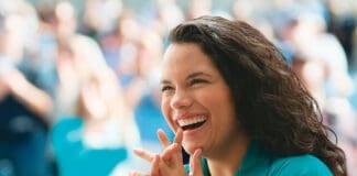 Excited Female Spectator