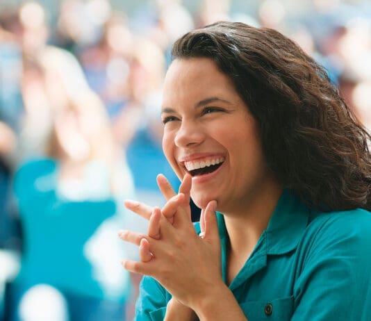 Excited Female Spectator